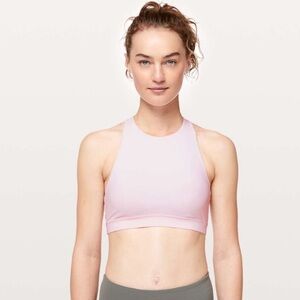 Lululemon Energy Bra High Neck in Pink Glow